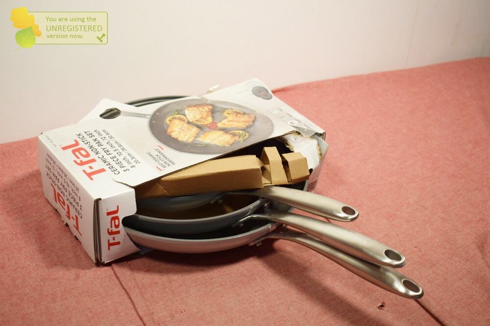 T-Fal Ceramic Non-Stick Frypan Set 3 Piece